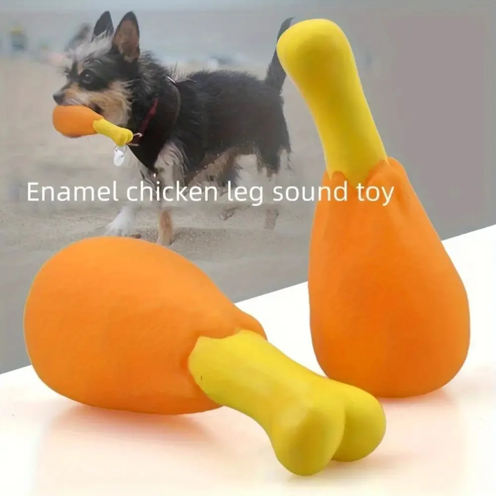 1 Squeaky Chicken Leg Dog Toy- Durable Non-Toxic Rubber, Suitable for Healthy Chewing and Play 1005011800327215