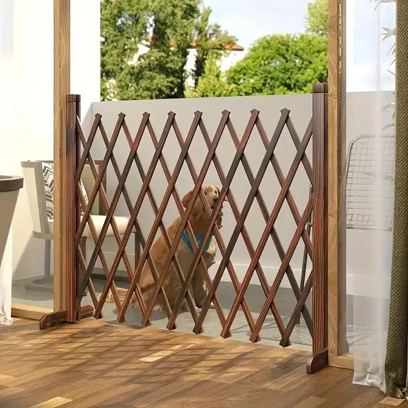 Retractable Wooden Pet Gate Dogs Cats Dog Fences Easy Install Indoor Safety Durable Barrier for 1005011801371169
