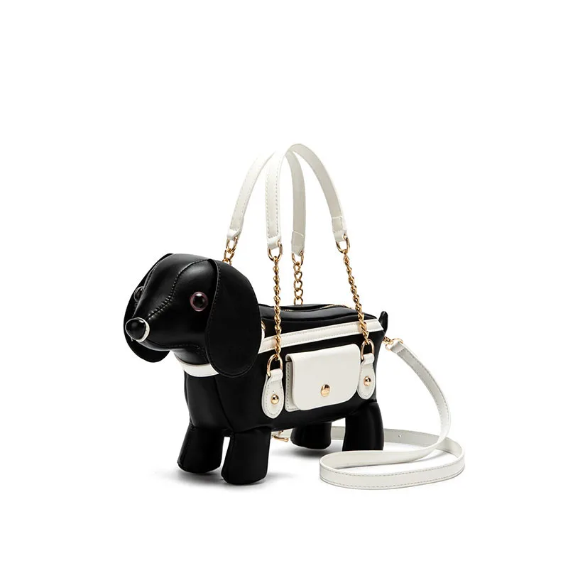 Fashion Women Shoulder Bag Cute Style Dachshund-Shaped Bag PU Leather Dog Animal Bag 1005011805130872