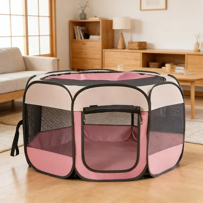 Octagon Foldable Pet Playpen Portable Cat Birthing Room Indoor Playpen for Dogs Cats Rabbits Small 1005011806860939