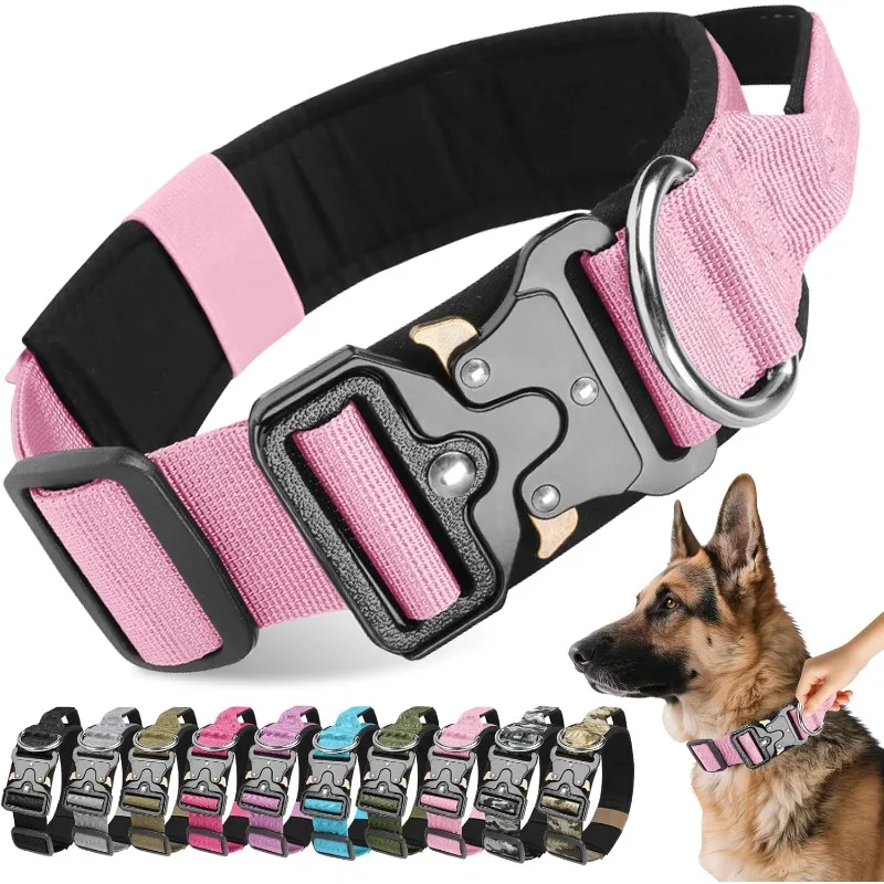 Pet Collar, Adjustable Heavy Duty Wide Thick Dog Collars with Quick Release Buckle 1005011808436252