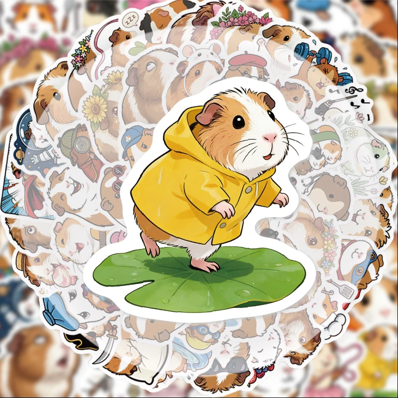 Guinea Pig Sticker Pack, Suitable for Water Bottles, Laptops, Phone Decorations, Suitcases (56 Piece) 1005011810444954