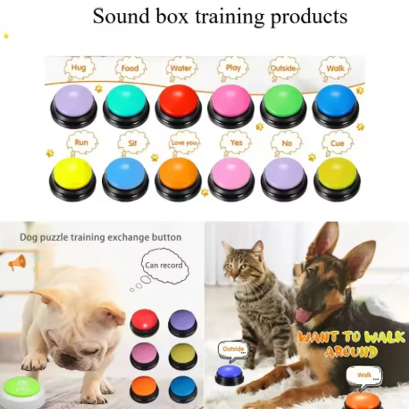Dog Communication Pet Training Recording Button with 30 Second Recording Playback Dog Fun Dialogue 1005011811772757