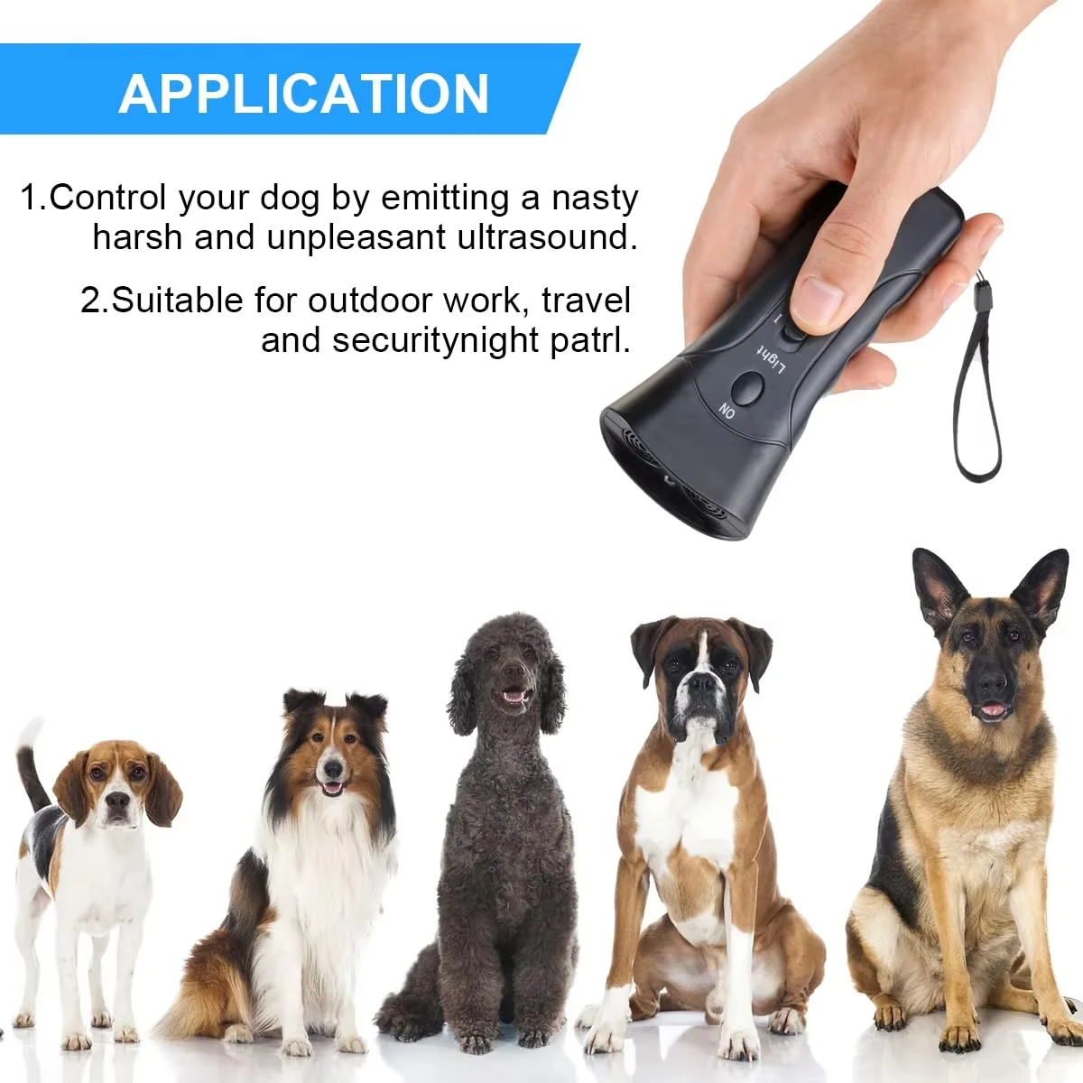 Anti Bark Training Device for Pet Dogs LED Ultrasonic Repeller No Battery Needed Ultrasonic Bark 1005011812025319