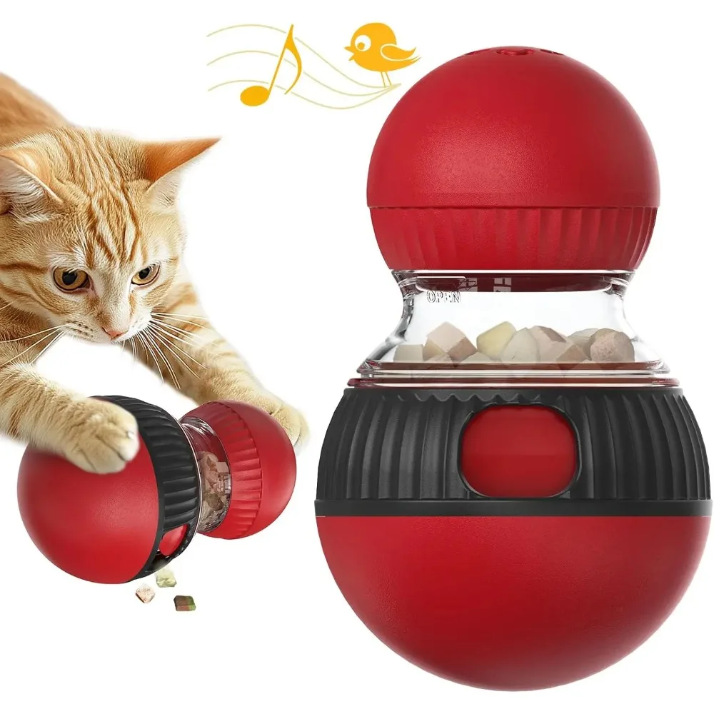 Interactive Cat Feeder Rotating Outlet Puzzle Feeder for Cats Small Dogs Mental Stimulation 1005011813758157