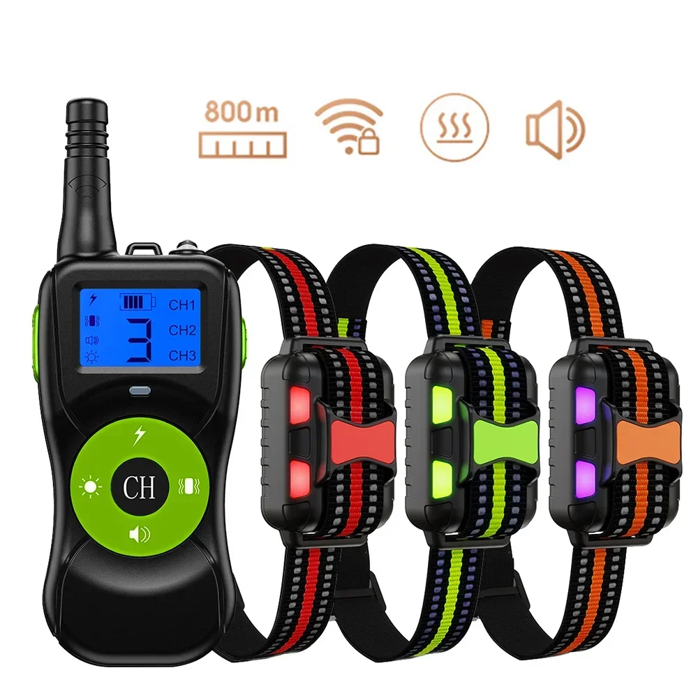 Electric Dog Training Collar with Shock Vibration Sound (800m) 1005011813856336