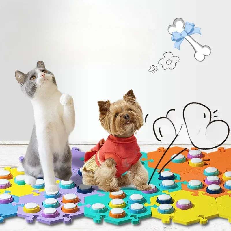 Dog Talk Button Pet Communication Buttons Cat Voice Recorder Training Ringing Voices Clickers 1005011816859971