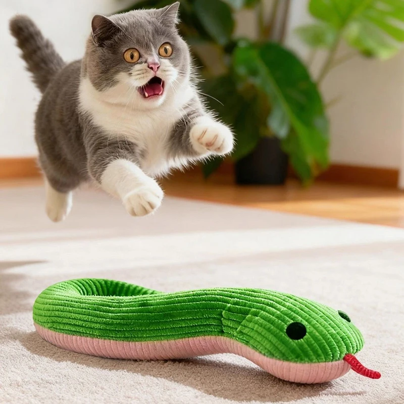 Dog Toy Snake Interactive Crinkle Sound Toy Kitten Kick Toy Interactive Pet Toy for Indoor Cats 1005011817196238