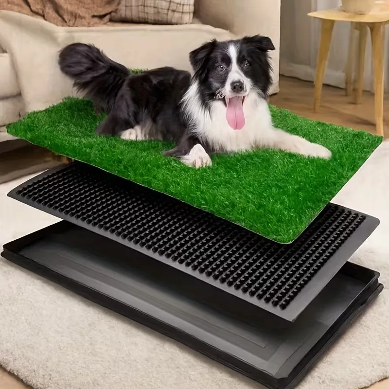 Artificial Grass Dog Potty Training Toilet Easy Clean Anti-Odor Indoor Pet Grass Mat Washable 1005011819276652