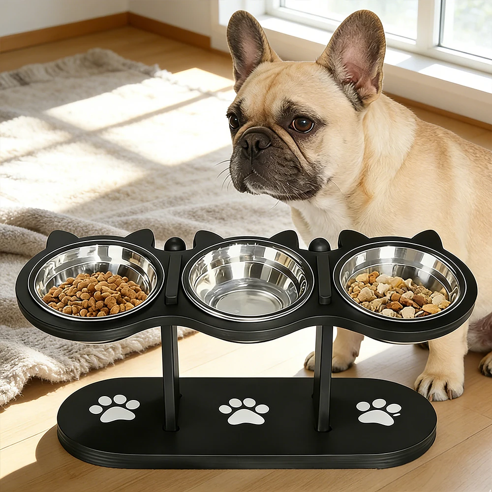 Dog Elevated Feeder Pet Food Water Bowls for Bulldog Puppy Kitten Dish Feeding and Watersupplies 1005011821487513