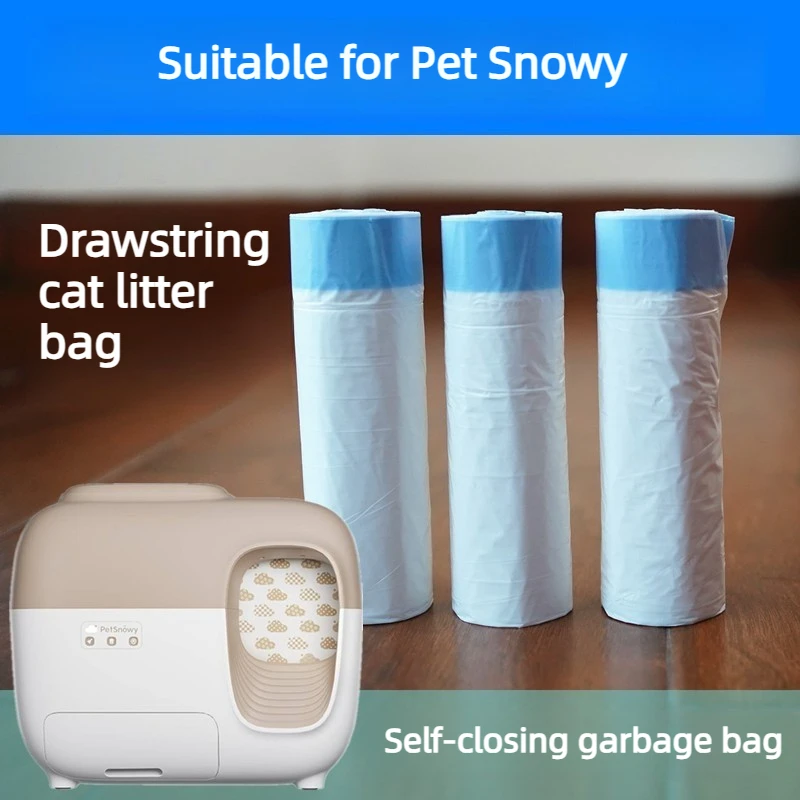 Cat Litter Bag for Petsnowy Thicken Cat Collect Receive Bag Automatic Closing Rope Cat Sand Bag 1005011823996770
