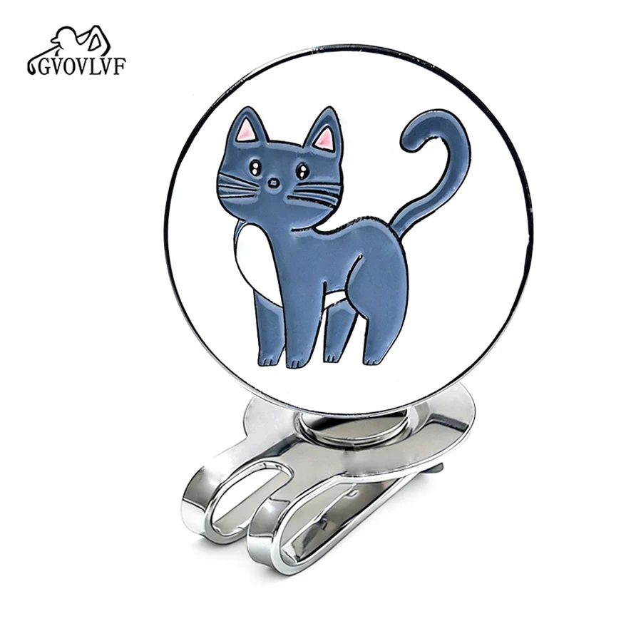 New Golf Tag Cute Grey Cat+Hat Clip New Golf Tag Position Tag Golf Tag Accessories Golf Player Gift 1005011834637911
