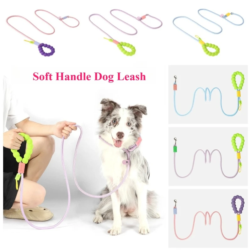 Dog Leash Can Be Worn Cross-body Cloud Foam Cotton Handle Contrast Color Rope Puppy Goes Out for 1005011835465857