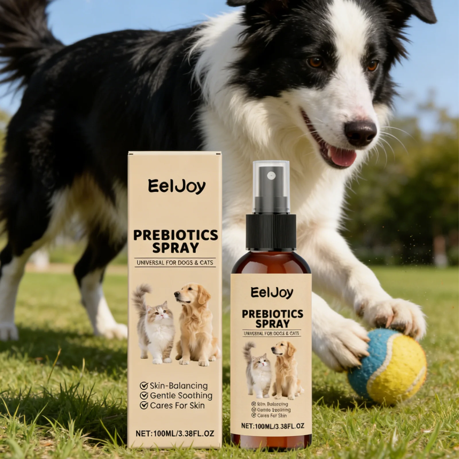 Eeljoy Pet Prebiotics Spray Deep Nourishment Itch Relief Dry Skin Repair Hydration Natural Formula 1005011837504016