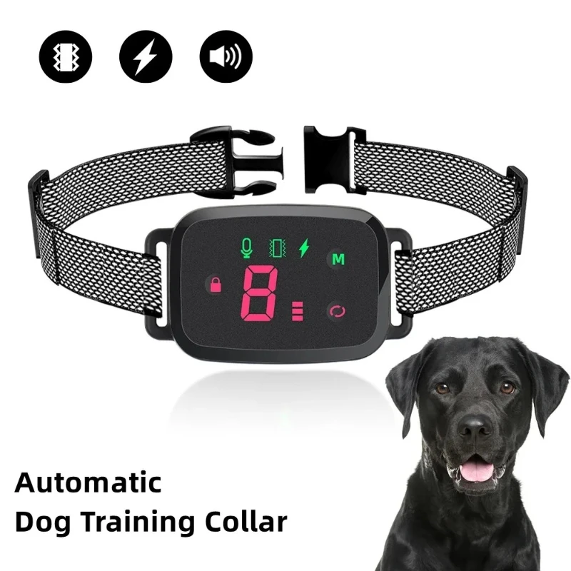 Smart Automatic Anti Barking Dog Collar HD Digital Display IP67 Waterproof for Rechargeable Bark 1005011838372742