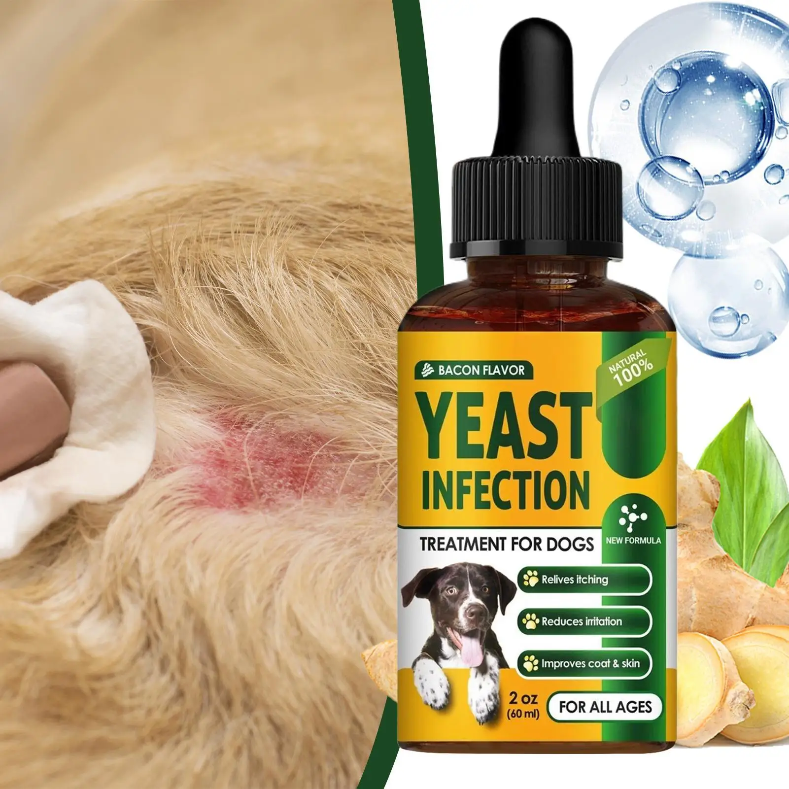 Dog Itch Relief N Atural Soothing Oil Anti for Small Medium Large Breeds Pet Puppy Relieve (60ml) 1005011841388058