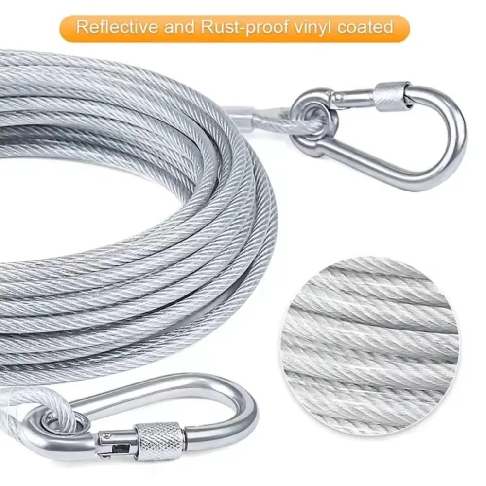 Double-Headed Dog Tie Out Cable Leash 1005011841902076