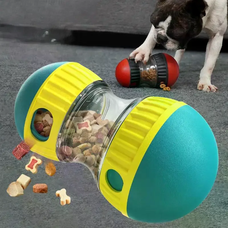 Dog Puzzle Toy Elliptical Track Rolling Increase Intelligence Ball Leaky Food Develop Good Habits 1005011842498344
