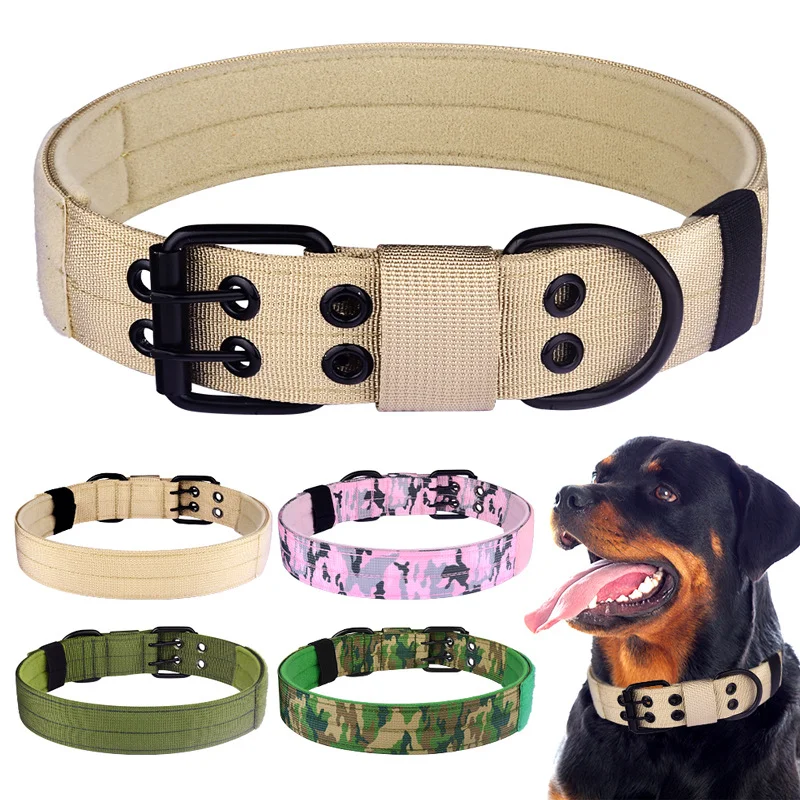 Tactical Dog Collar, Heavy Duty Nylon Dog Collar with Double Buckle 1005011843457796