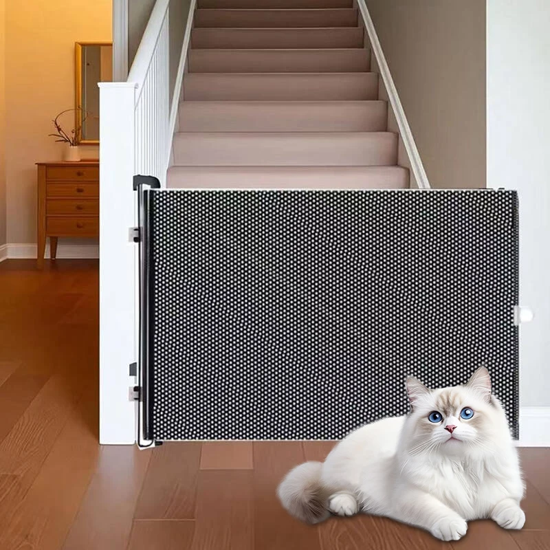 Retractable Pet Gate Screen Door-Stair Gates for Dog Cat Portable Dog Gates with Reinforced Strip 1005011844361599