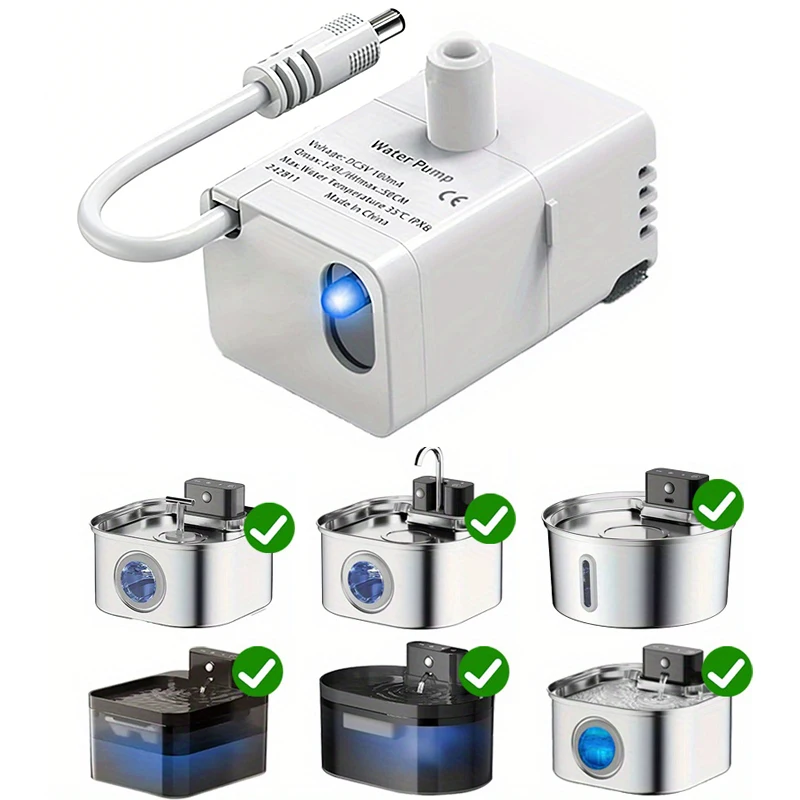 Replacement Pump for Pet Water Fountains Ultra-Quiet Water 2.2L & 3.2L Cat Water Fountain 1005011844740718