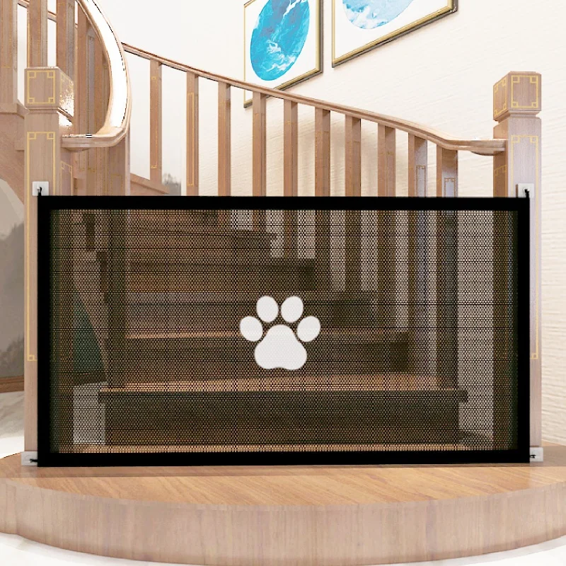 Expandable Pet Gate for Dogs & Cats -PE Mesh & Transparent Hook, Adjustable Portable Design 1005011845781945