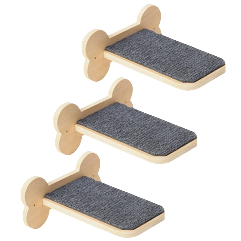 Cat Wall Furniture Corner Climbing Shelf Perches Cat Bed Wall Mounted with 2 Wide Steps Floating 1005011847900979