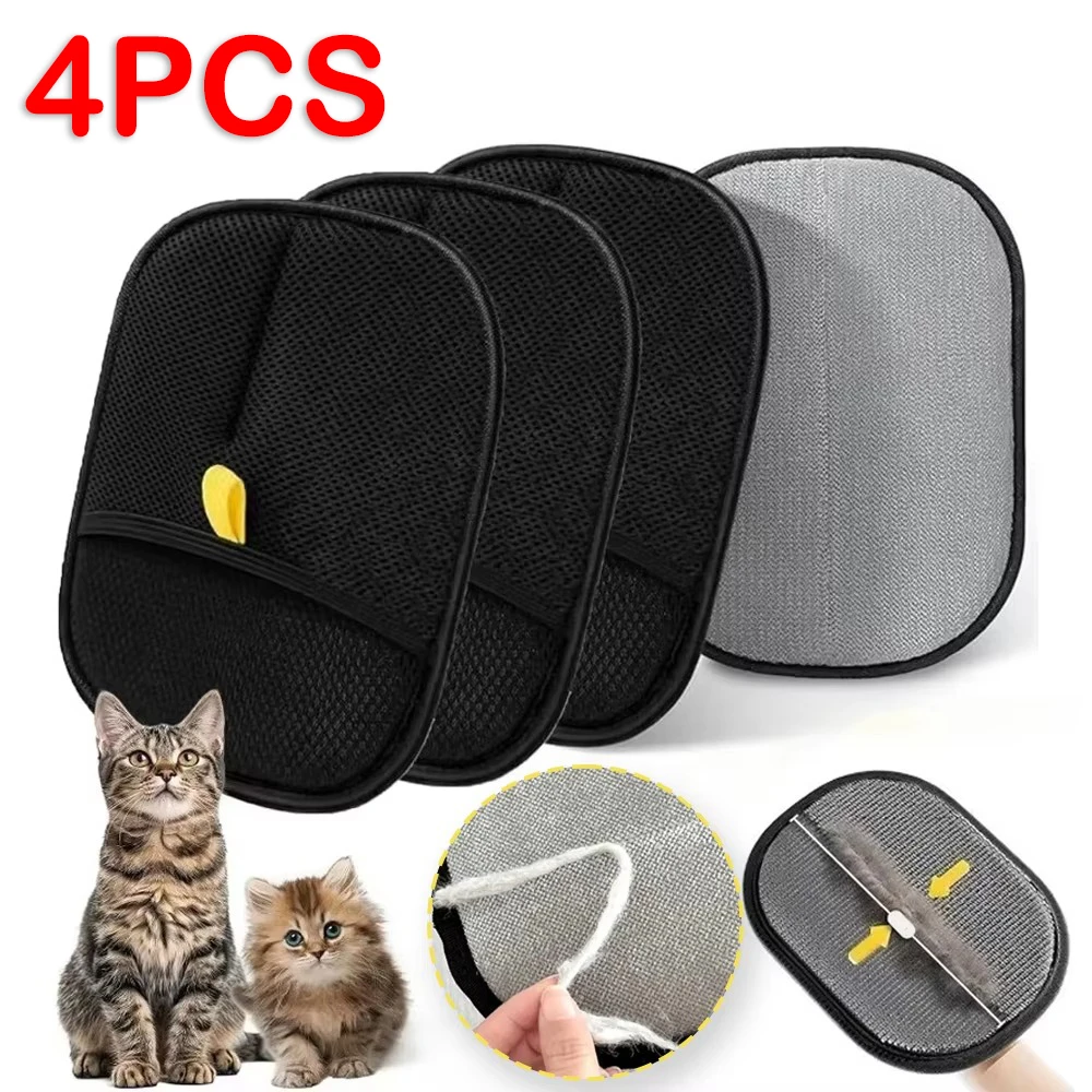 Pet Hair Removal Tool Reusable Static Removal Gloves, Double-Sided Grooming Gloves for Pets 1005011851290632