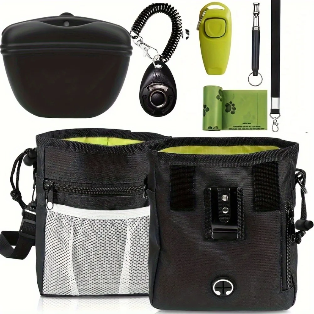 Dog Training Kit: Treat Pouch, Clickers, Silent Whistle, 2‑in‑1, Guide, Poop Bags 1005011852015393