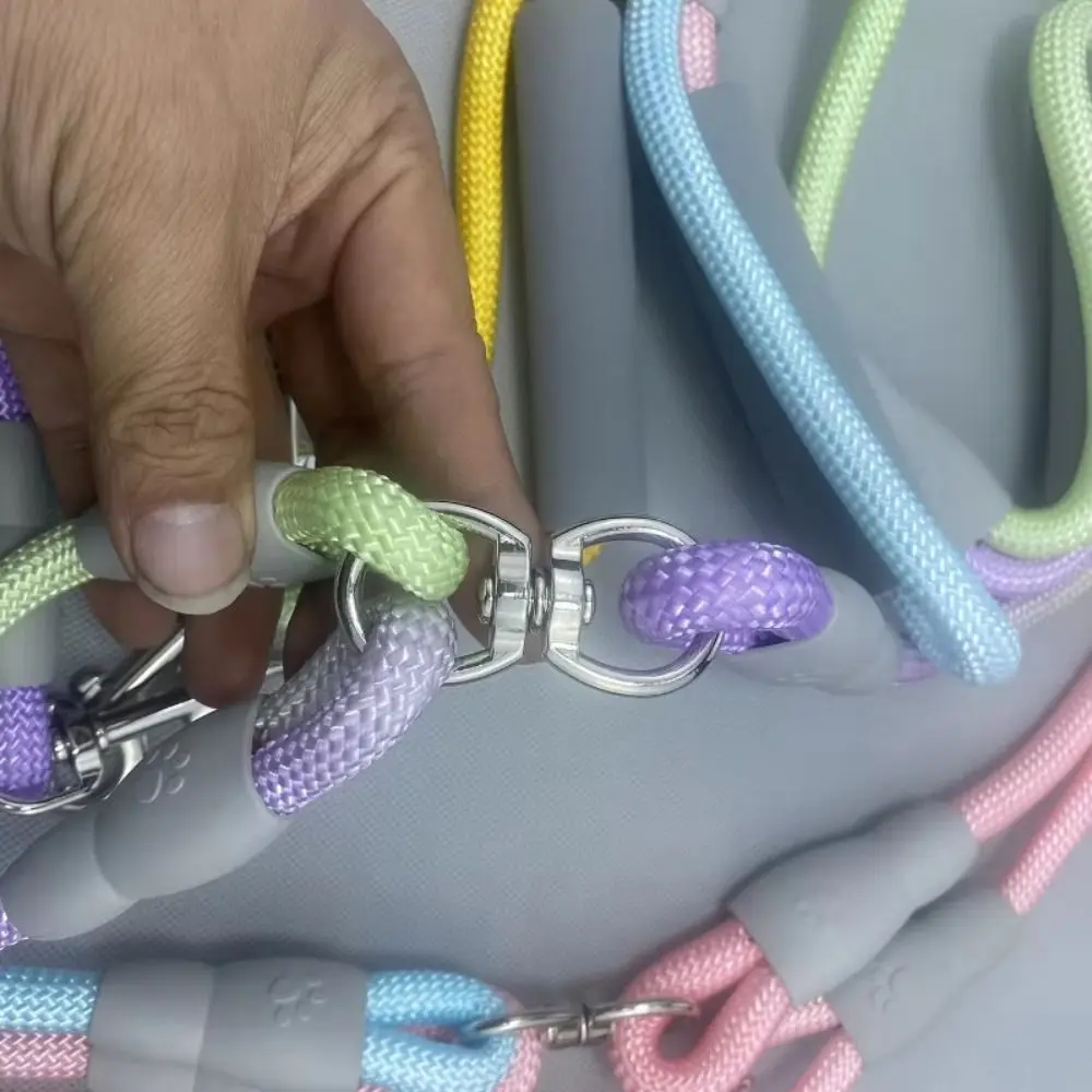 Gradient Color Dual Dog Leash Set Adjustable Nylon Running Hands Free Durable Pet Training Lead 1005011857705471