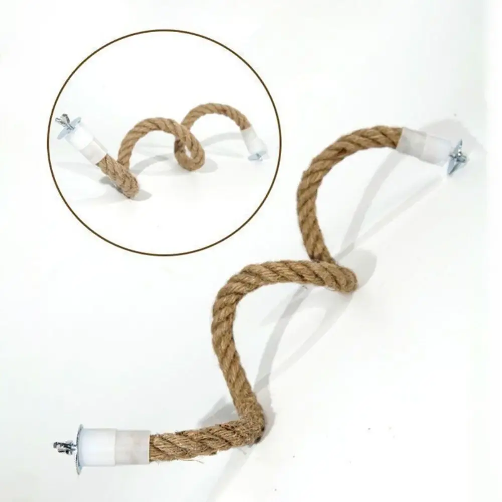 Durable DIY Bendable Parrot Perch Non-slip with Suction Cups Bird Perch Stand Bird Climbing Linen 1005011858260256