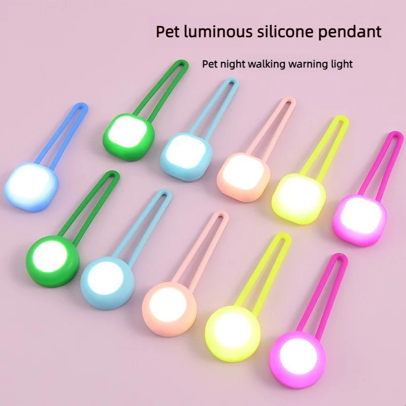 Waterproof Pet Led Walking Night Pendant Colorful Silicone Pet Collar Pendants Hanging With Led 1005011866810654