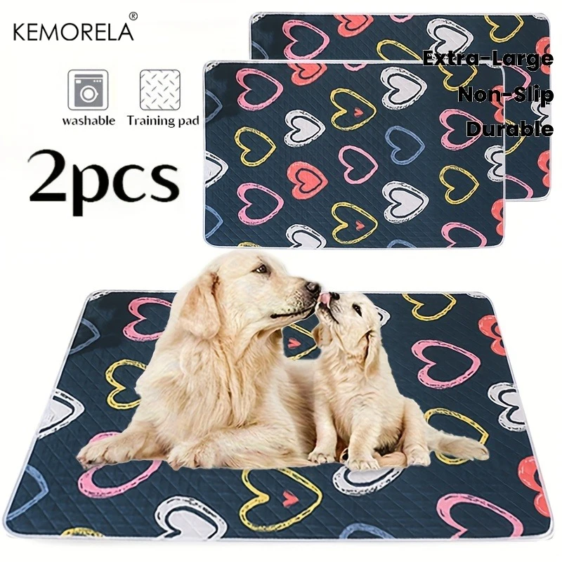 Kemorela 2pcs Dog Bed Dog Training Pads Washable Reusable Odor Resistant Durable Easyto Clean 1005011869843803