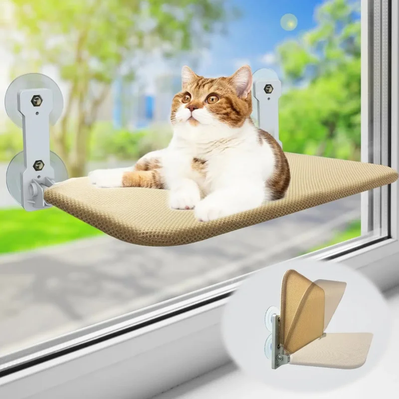 Cat Window Hammock Perch Cordless Perches Window Sill Seat Bed Foldable Stable Lounger Upgraded 1005011871737824