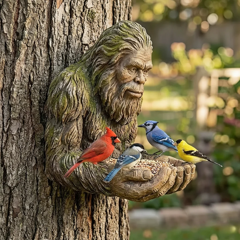 Funny Bird Feeder Resin Garden Decor Outdoor Yard Ornament Spacious Feeding Tray Durable Feeding 1005011872484570