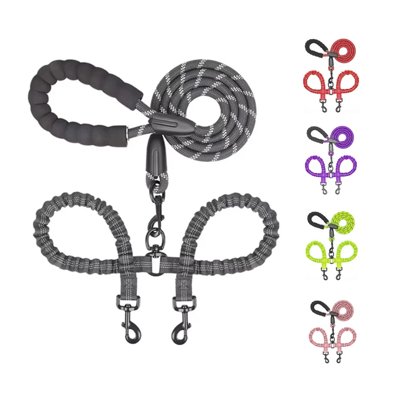 Retractable Dog Leash for Large Dogs 2 in 1 Splitter Double Walking Two Dogs Heavy 1005011872685159