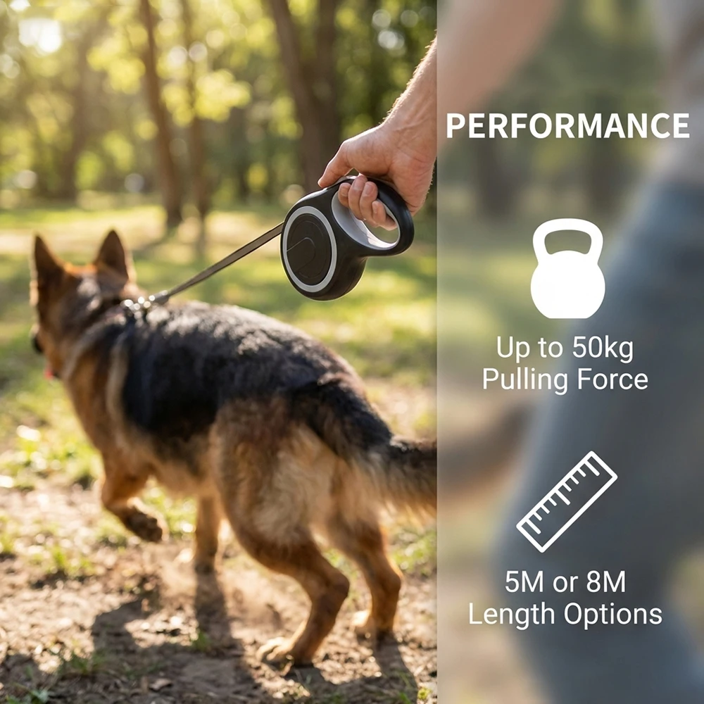 Retractable Big Dog Leash for Small Large Dogs 5M 8M Automatic Adjustable Pet Extendable Strap 1005011872694796