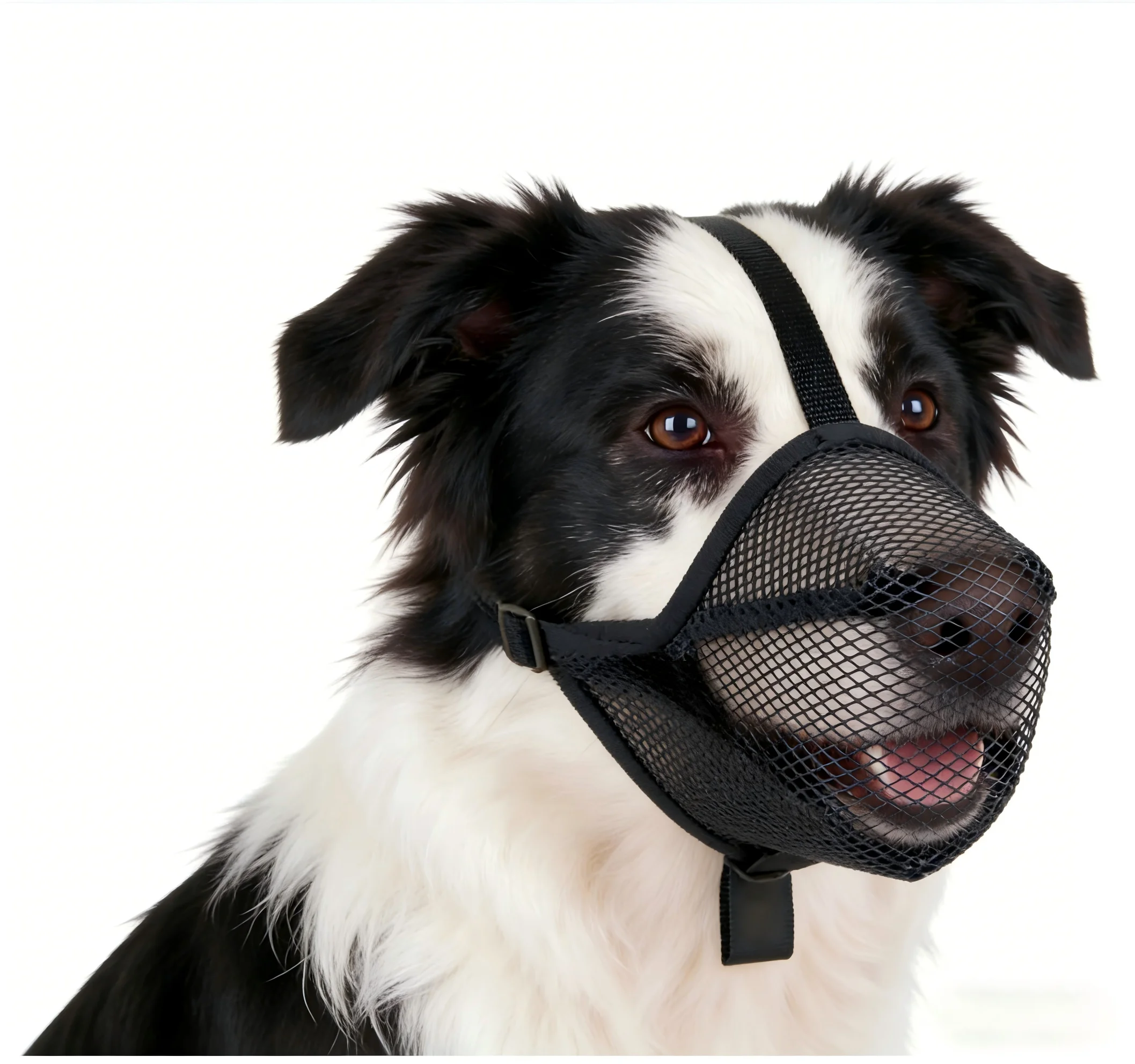 Breathable Mesh Dog Muzzle with Overhead Strap Adjustable Anti-Bite Anti-Bark for All Sizes 1005011872716133