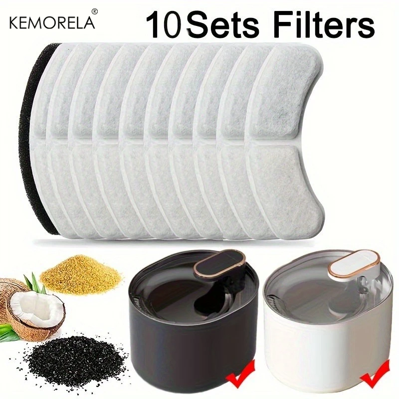 10/15pcs Replacement Filter for Cat Water Dispenser Suitable for Automatic Pet Water Dispensers 1005011873724074