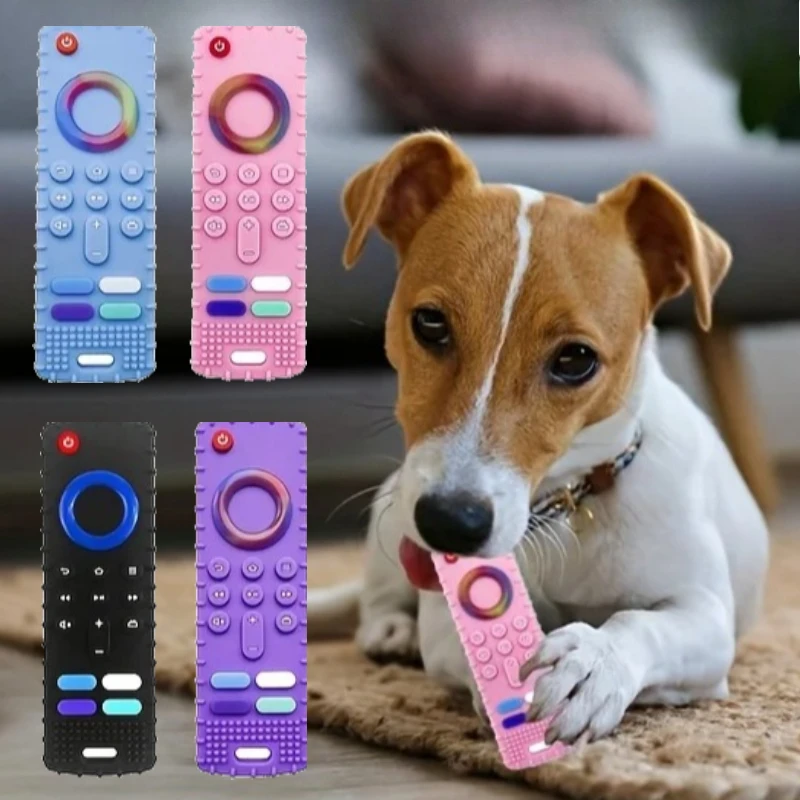 Chew Dog Teething Toy Silicone Remote Control for Puppies-Multi-Color Options Available (1PC) 1005011875080731