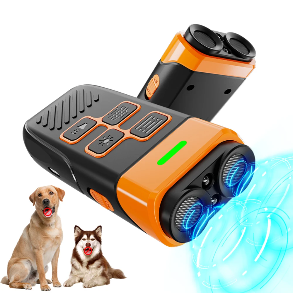 Dual Ultrasonic Pet Dog Repeller Professional Dog Training Device Rechargeable Anti Dog Bark 1005011878474909