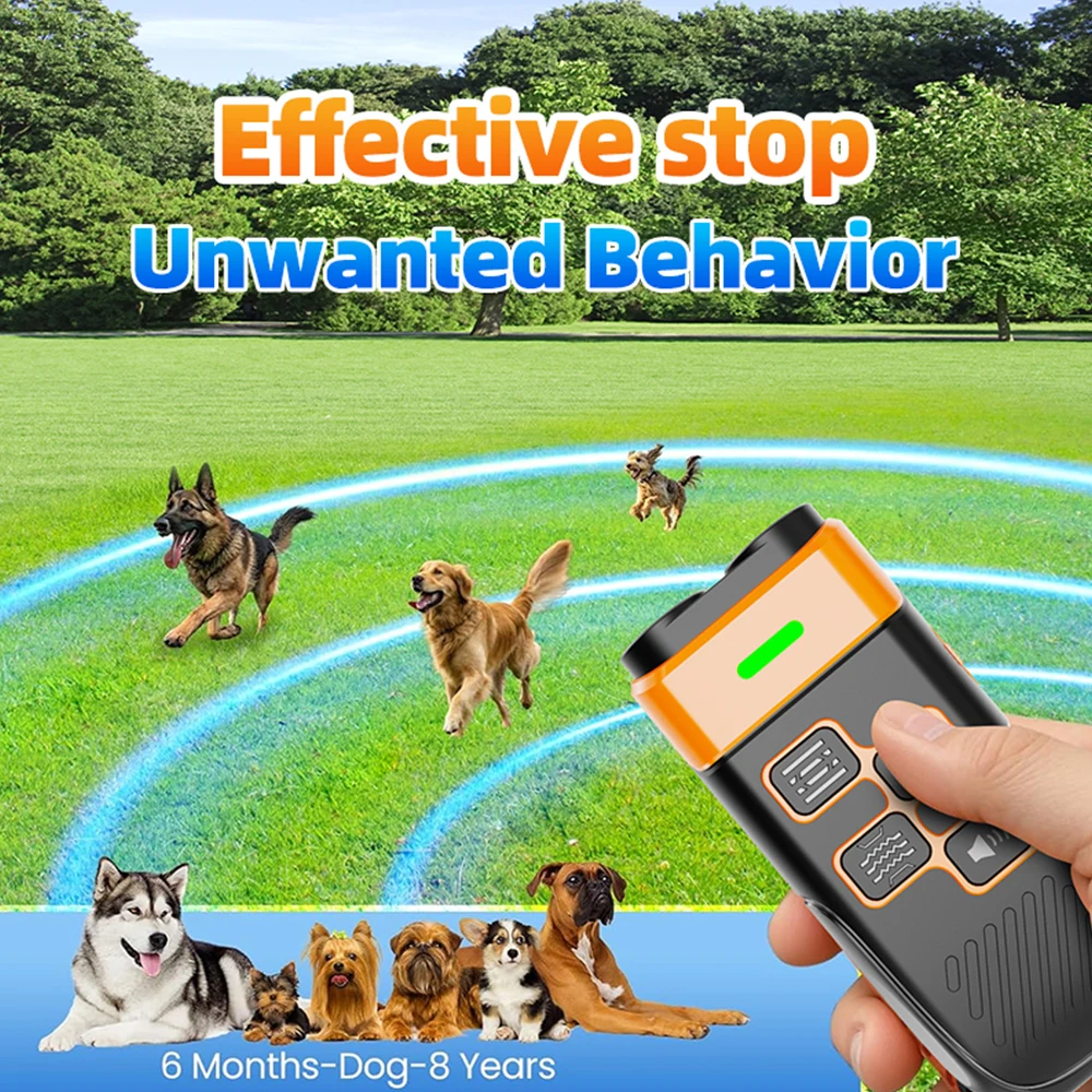 Ultrasonic and Light Dog Repeller Pet Training Control Device Rechargeable Deterrent Trainer 1005011880944373