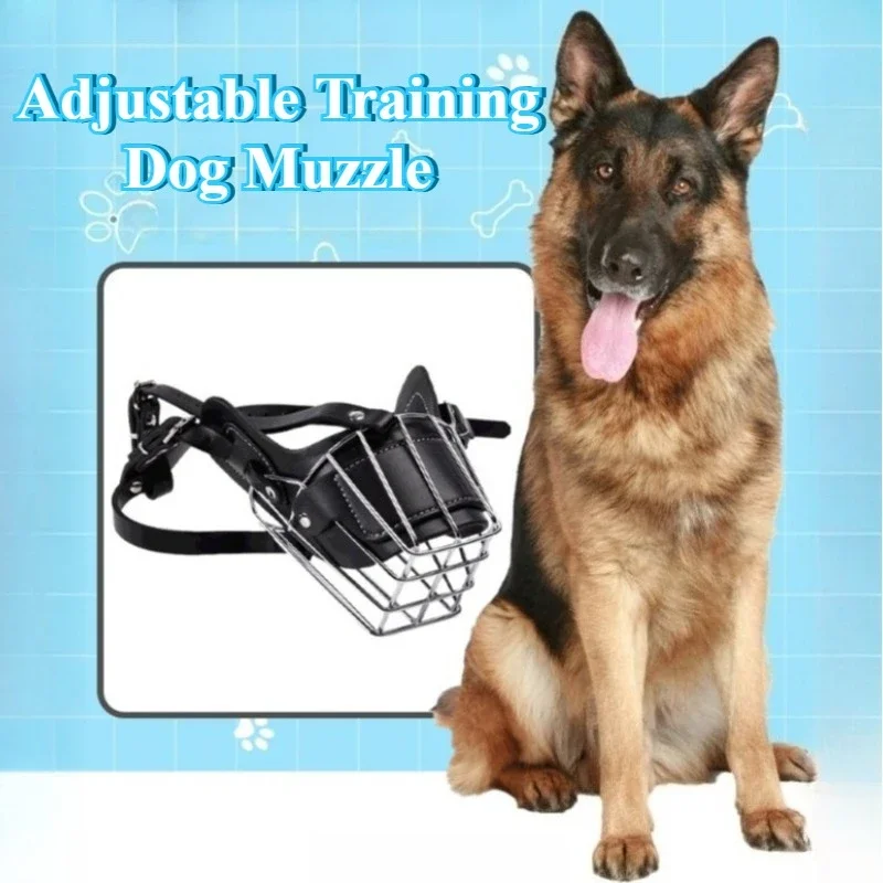 Breathable Dog Muzzle, Adjustable Anti-Bite Basket Muzzle for Medium Large Dogs 1005011883084865