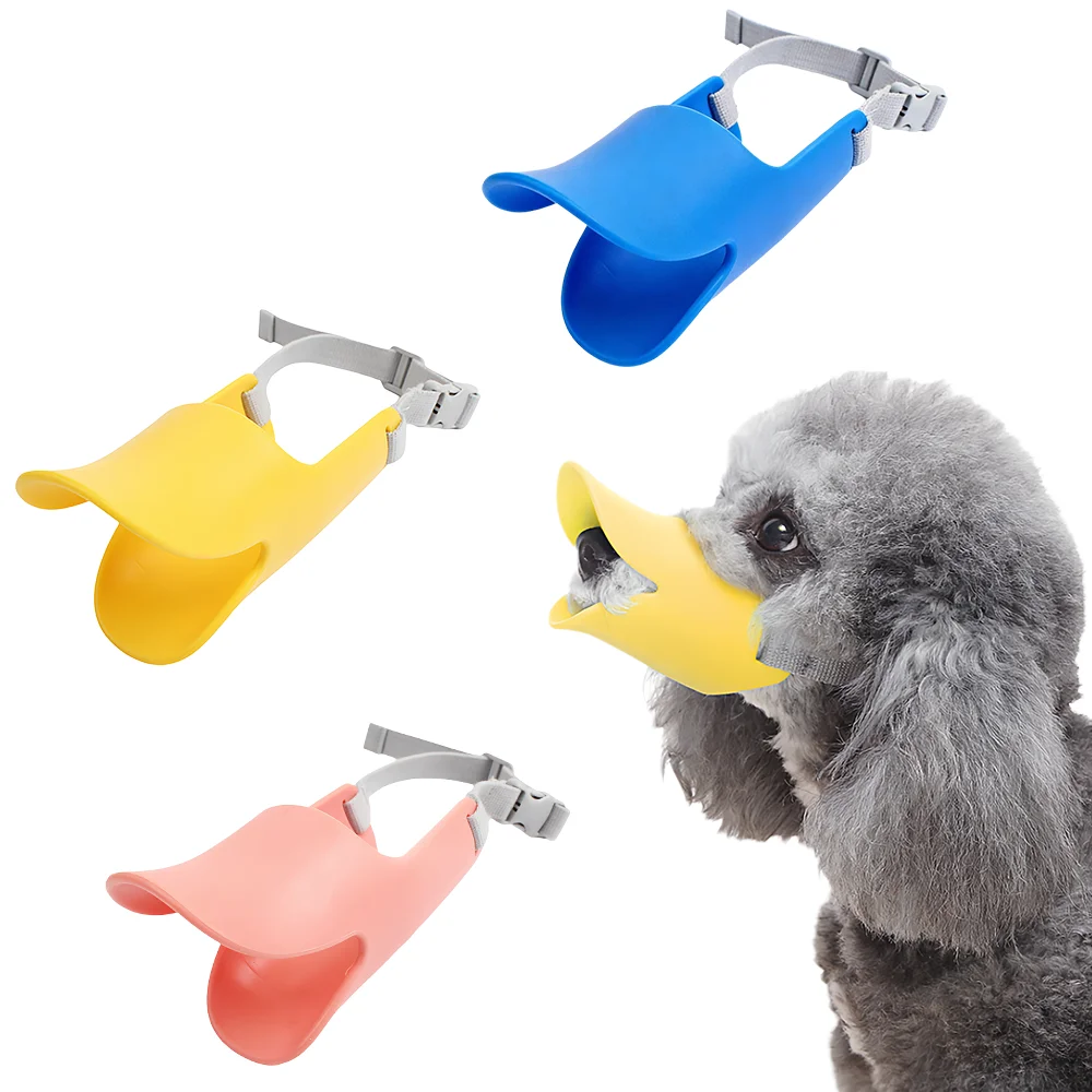 Dog Muzzle Anti-Bite Anti-Bark, Silicone Muzzle Comfortable Breathable Adjustable Strap Chew Proof 1005011883654777