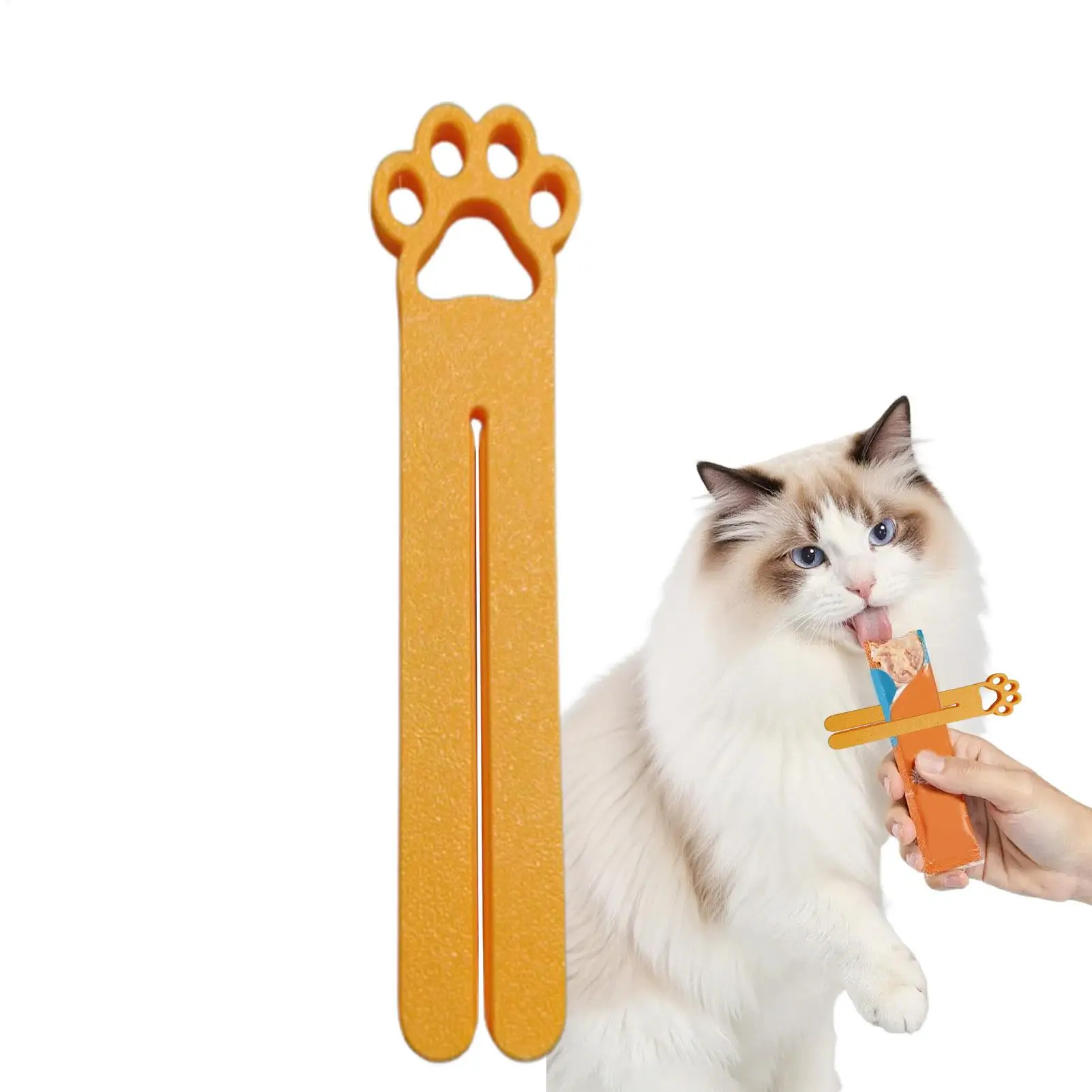 Cat Snack Extruder Cute Cat Head Wet Snacks Squeezer Treat Dispenser for Pet Food Meat Sauce Bag 1005011885203987