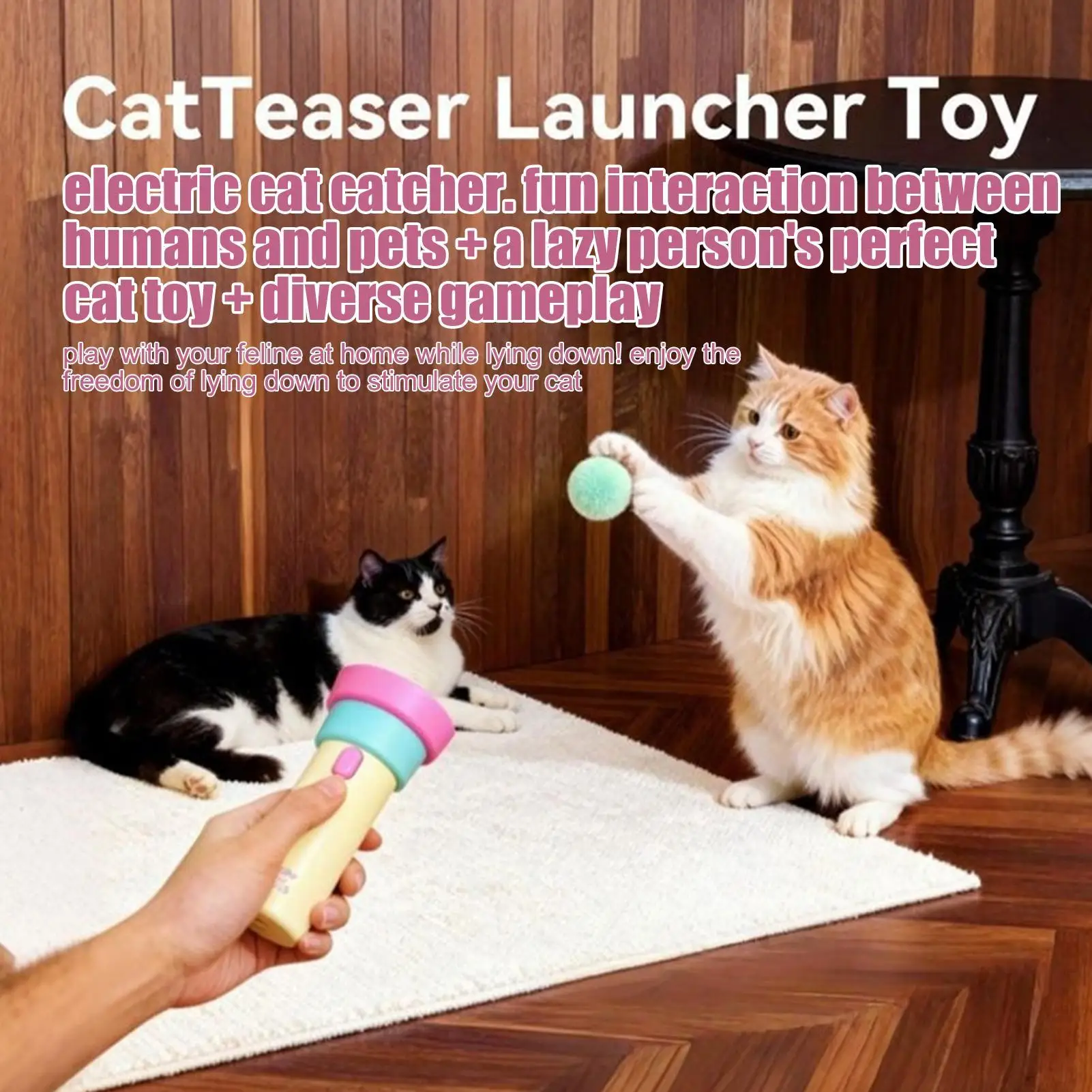 Electric Cat Toy Interactive Teaser USB Charging Entertainment Toy for Kitten Boredom Relief 1005011885822393