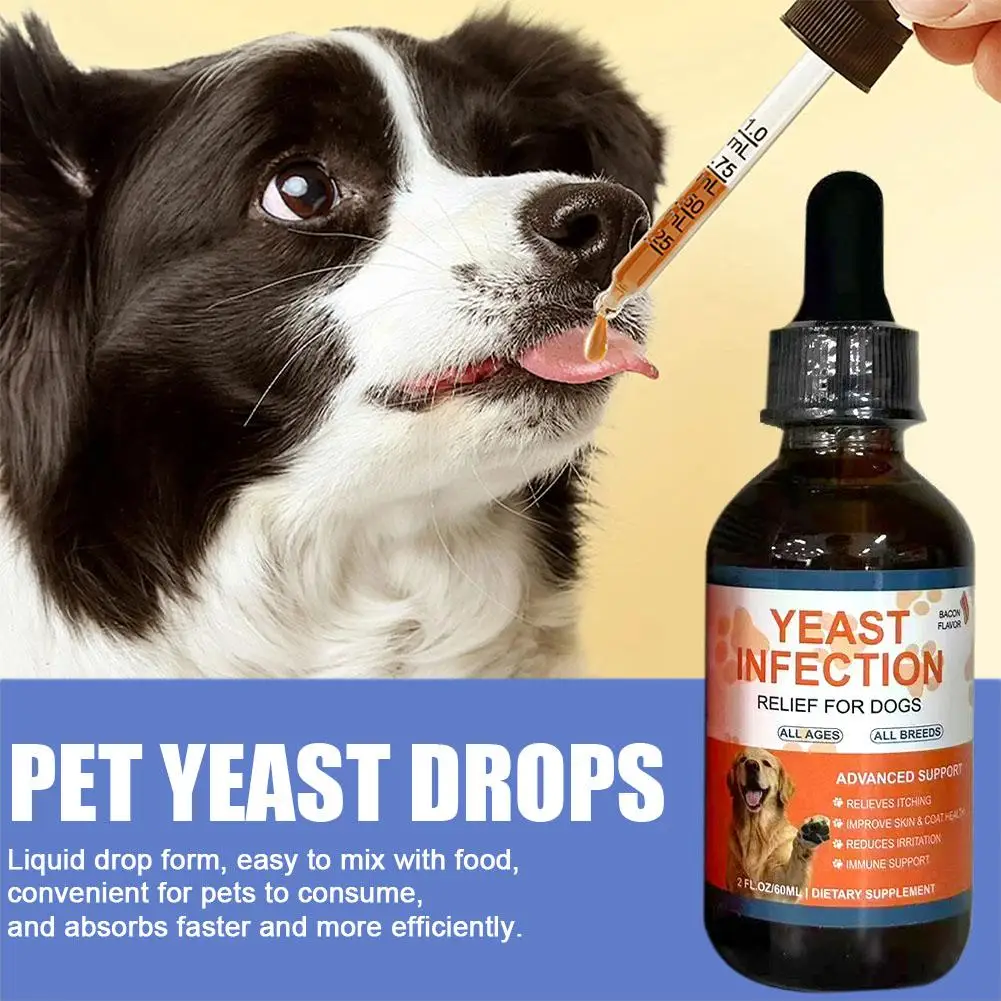 6ml Pet Yeast Infection Drops for Dogs & Cats Natural Herbal Supplement Support Gut Health & Immune 1005011887552655
