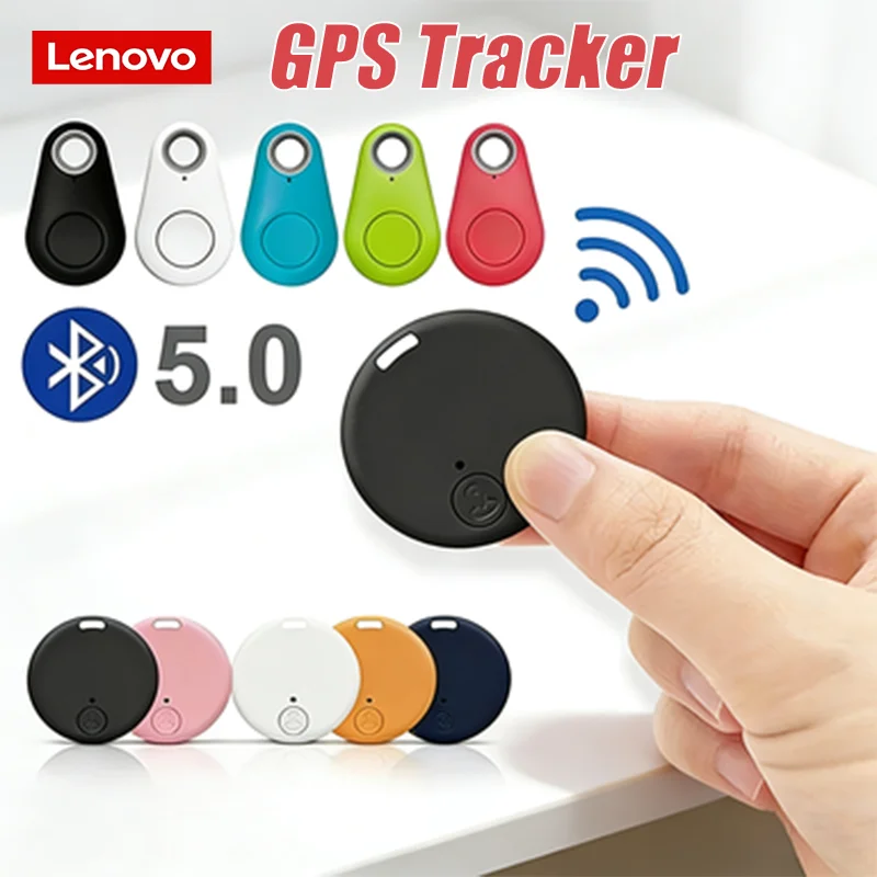 Lenovo Mini GPS Locator Bluetooth-Compatible Smart Tag Anti-Lost Alarm Key Finder Wallet Keychain 1005011888824691