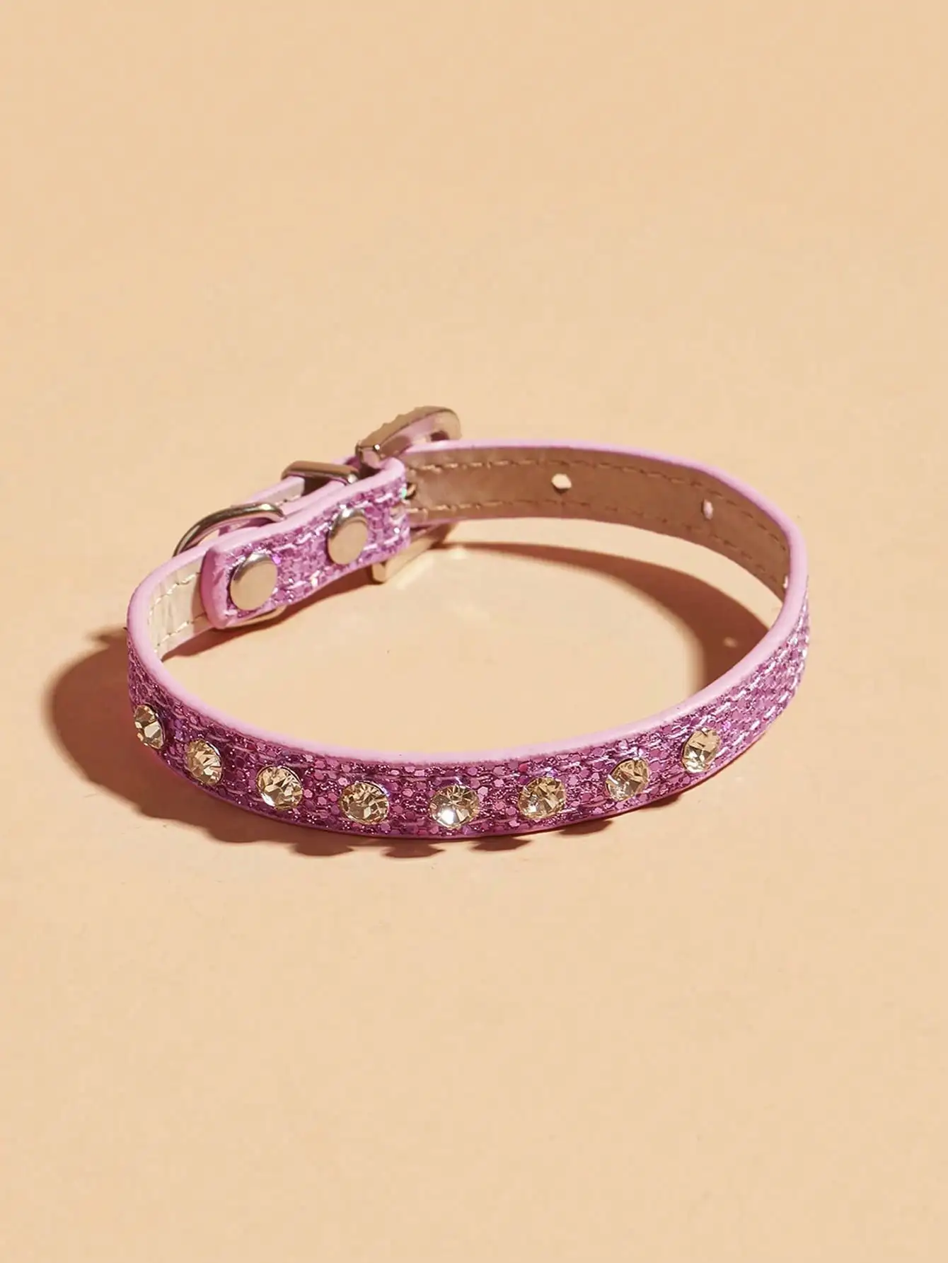 Sparkly Rhinestone Pet Collar, Glitter PU Leather Adjustable Cat Collar 1005011889129189