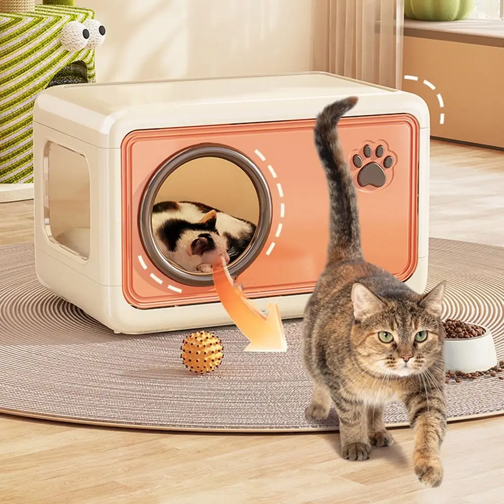 Cat Bed Double Layer Pet Cat Cage Plastic Detachable Cat Shelter Foldable Ventilated Cat Sleep 1005011889398187